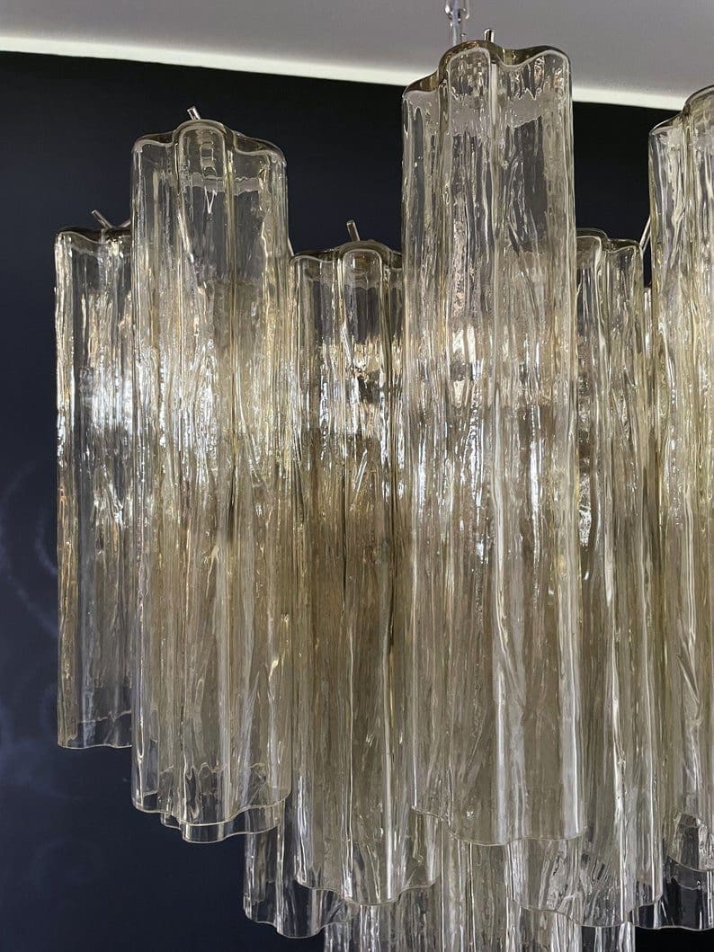 Murano Glass Yellow Chandelier – 36 Tubes