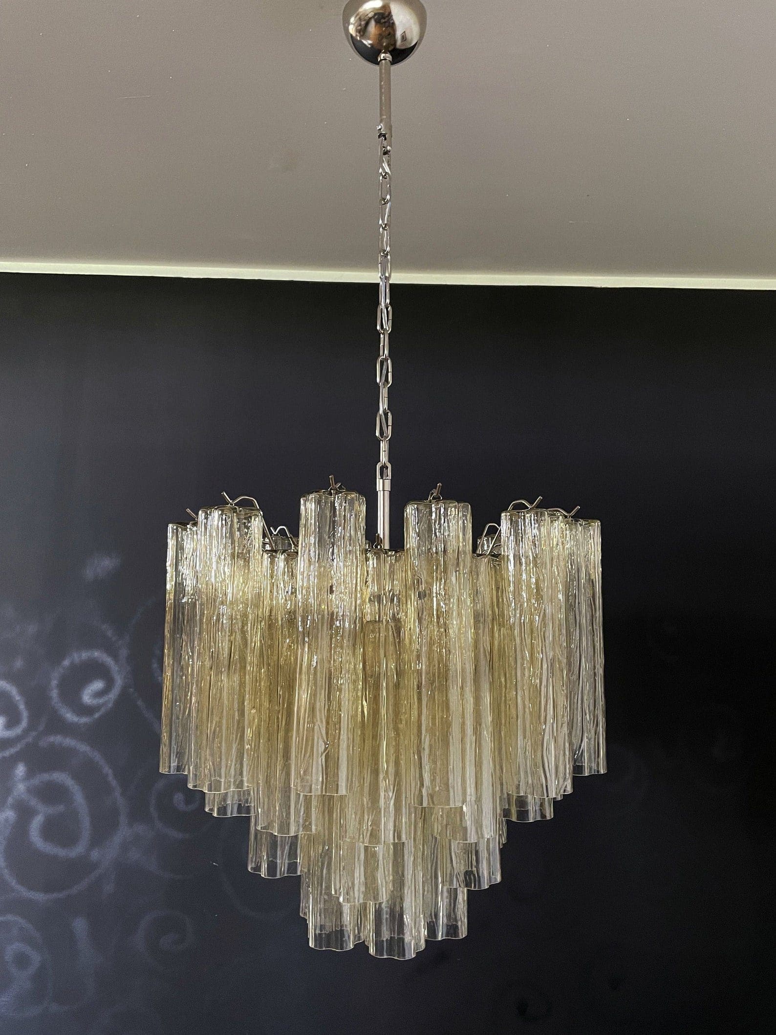 Murano Glass Yellow Chandelier – 36 Tubes