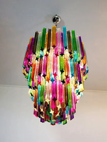 Murano Glass Chandelier – 184 prisms – Multi