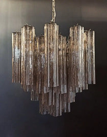 Murano Glass Chandelier – 36 tubes – Smoked