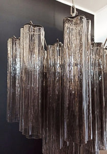 Murano Glass Chandelier – 36 tubes – Smoked