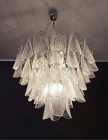 Murano Glass Chandelier – 23 Rondini – Granigliar – Transparent