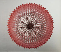Murano Glass Chandelier – Triedri – 391 prisms – Pink