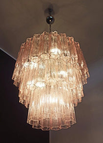 Murano Glass Chandelier – 52 tubes – Pink