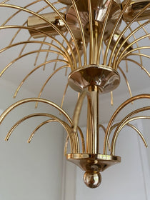 Vintage – Murano Glass chandelier – Teardrop – 68 drops – Clear