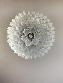 Murano Glass Chandelier – 78 tubes – Alabaster white
