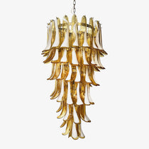 Exquisite Murano Amber Petals Spiral Chandelier - CasaraHouse