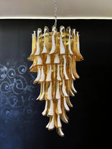 Exquisite Murano Amber Petals Spiral Chandelier - CasaraHouse