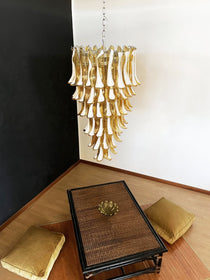Exquisite Murano Amber Petals Spiral Chandelier - CasaraHouse