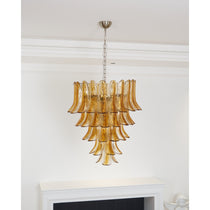Murano Glass Amber Lily Chandelier