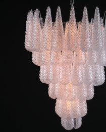 Murano Chandelier – Drop – 75 glasses – Transparent