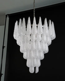 Murano Chandelier – Drop – 75 glasses – Transparent