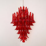 Luxury Murano Crimson Cascade Chandelier - CasaraHouse
