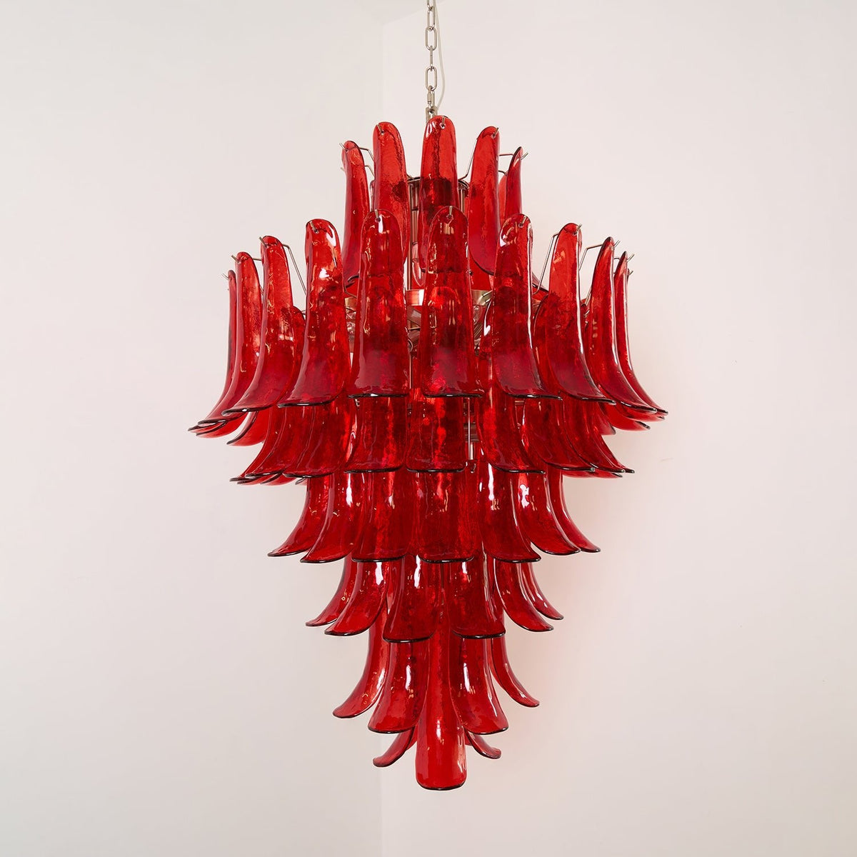Luxury Murano Crimson Cascade Chandelier - CasaraHouse
