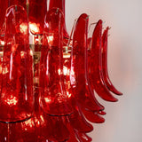 Luxury Murano Crimson Cascade Chandelier - CasaraHouse