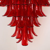 Luxury Murano Crimson Cascade Chandelier - CasaraHouse