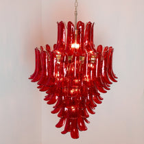 Luxury Murano Crimson Cascade Chandelier - CasaraHouse