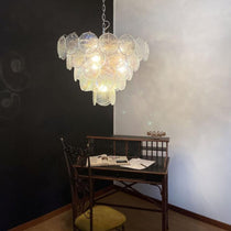 Murano Glass Disc Iridescent Chandelier