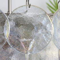 Murano Glass Disc Iridescent Chandelier