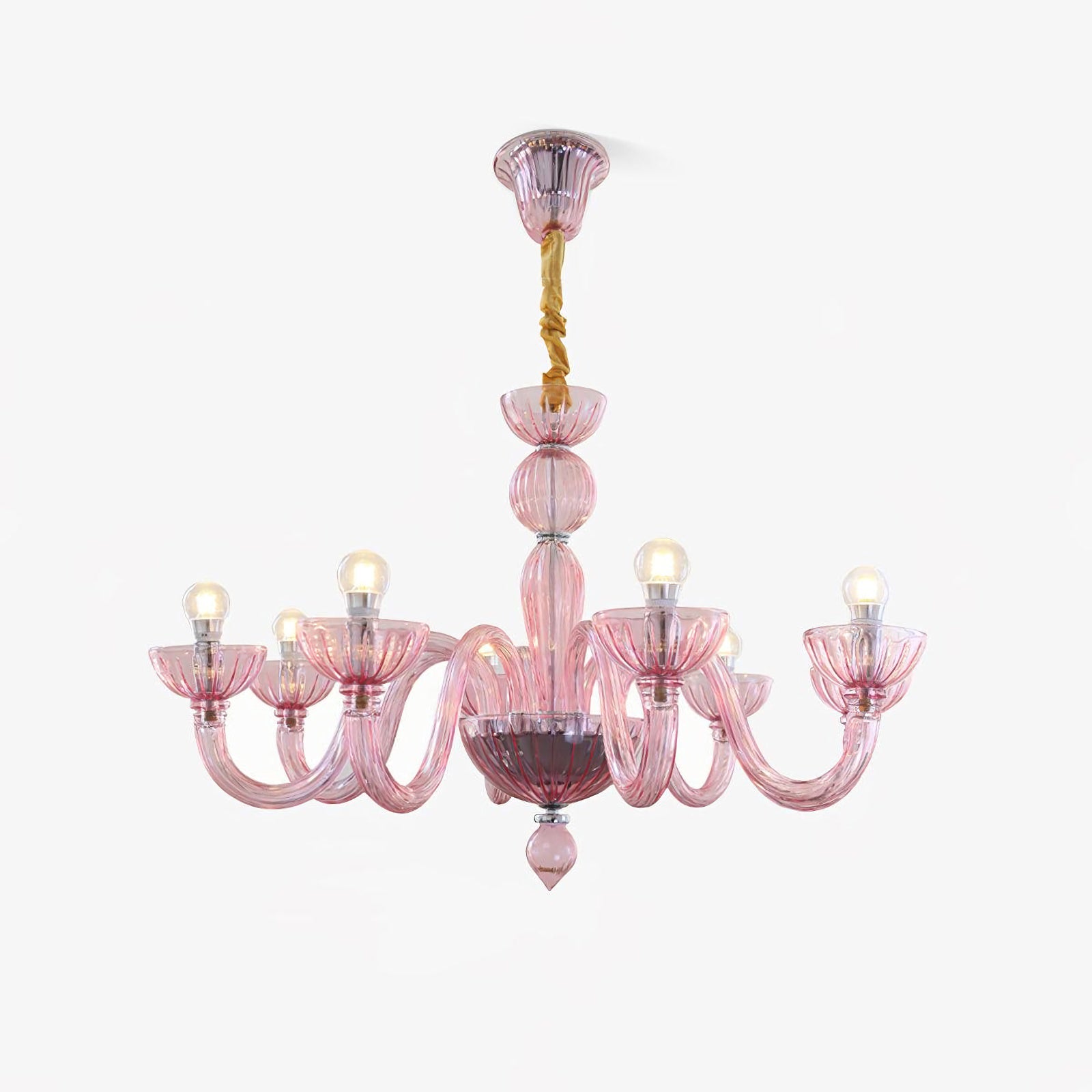 Pink Ares Murano Glass Chandelier