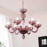 Pink Ares Murano Glass Chandelier