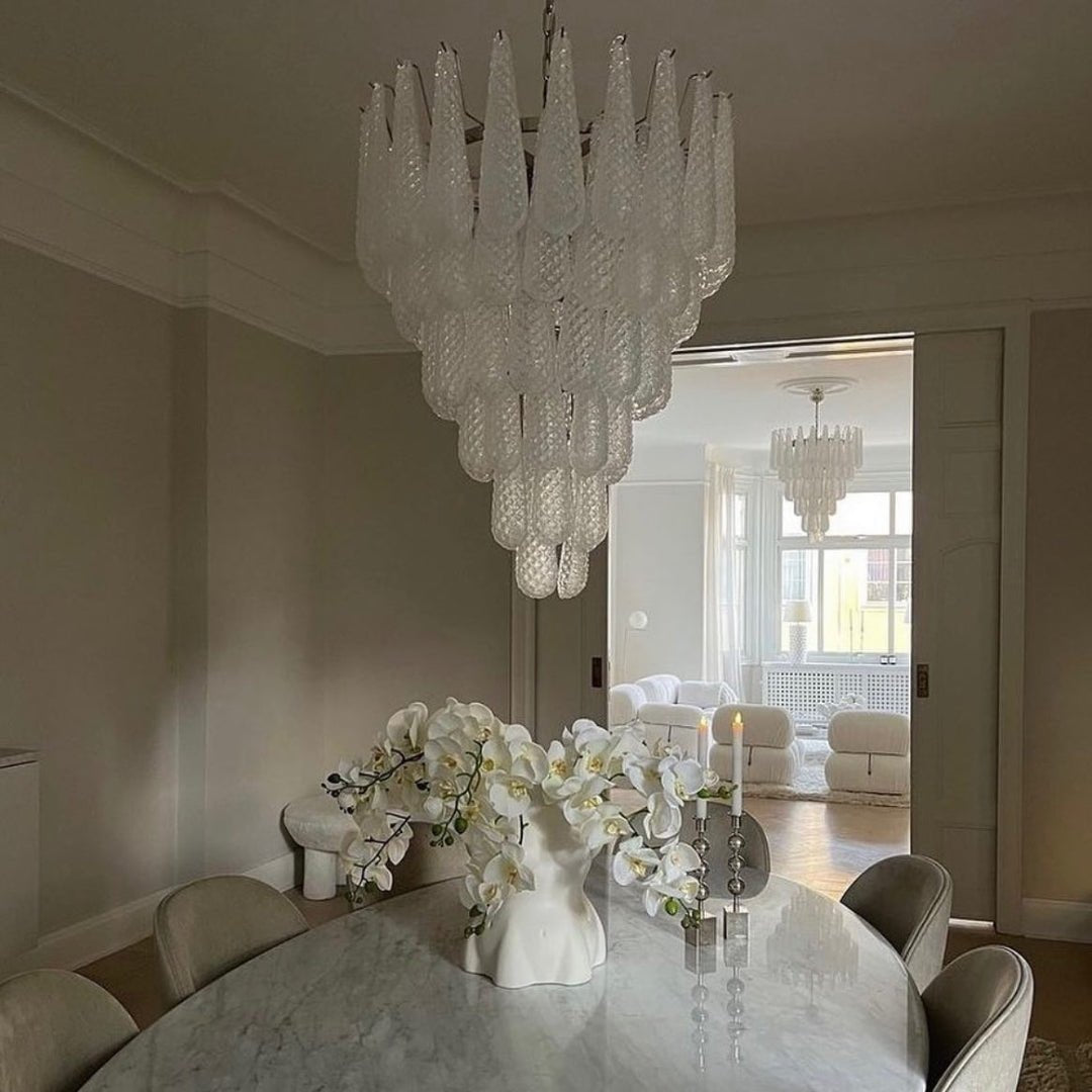 Modern Murano Glass Dewdrop Chandelier - CasaraHouse