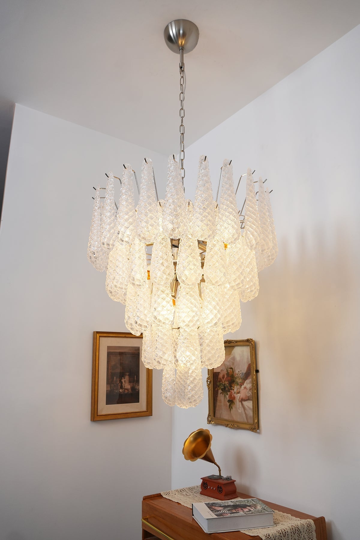Modern Murano Glass Dewdrop Chandelier - CasaraHouse