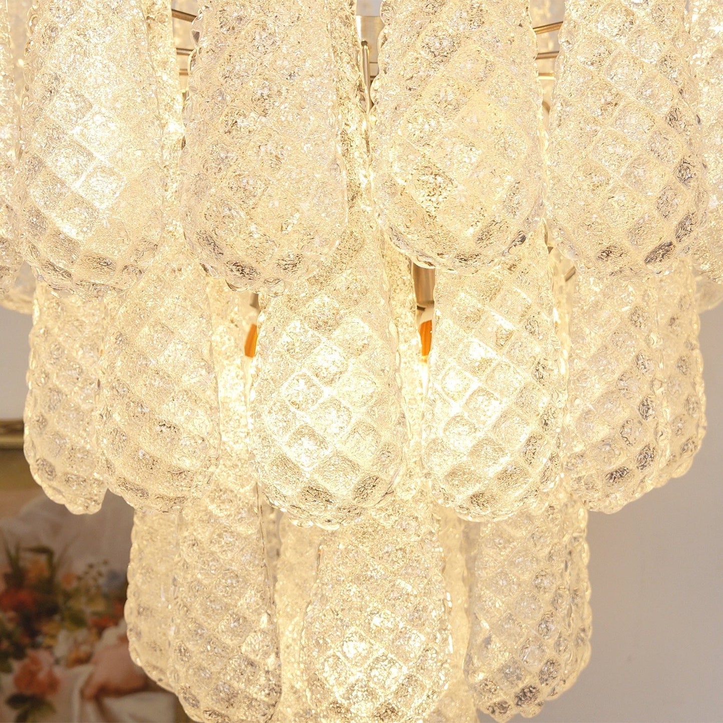 Exquisite Murano Glass Dewdrop Chandelier