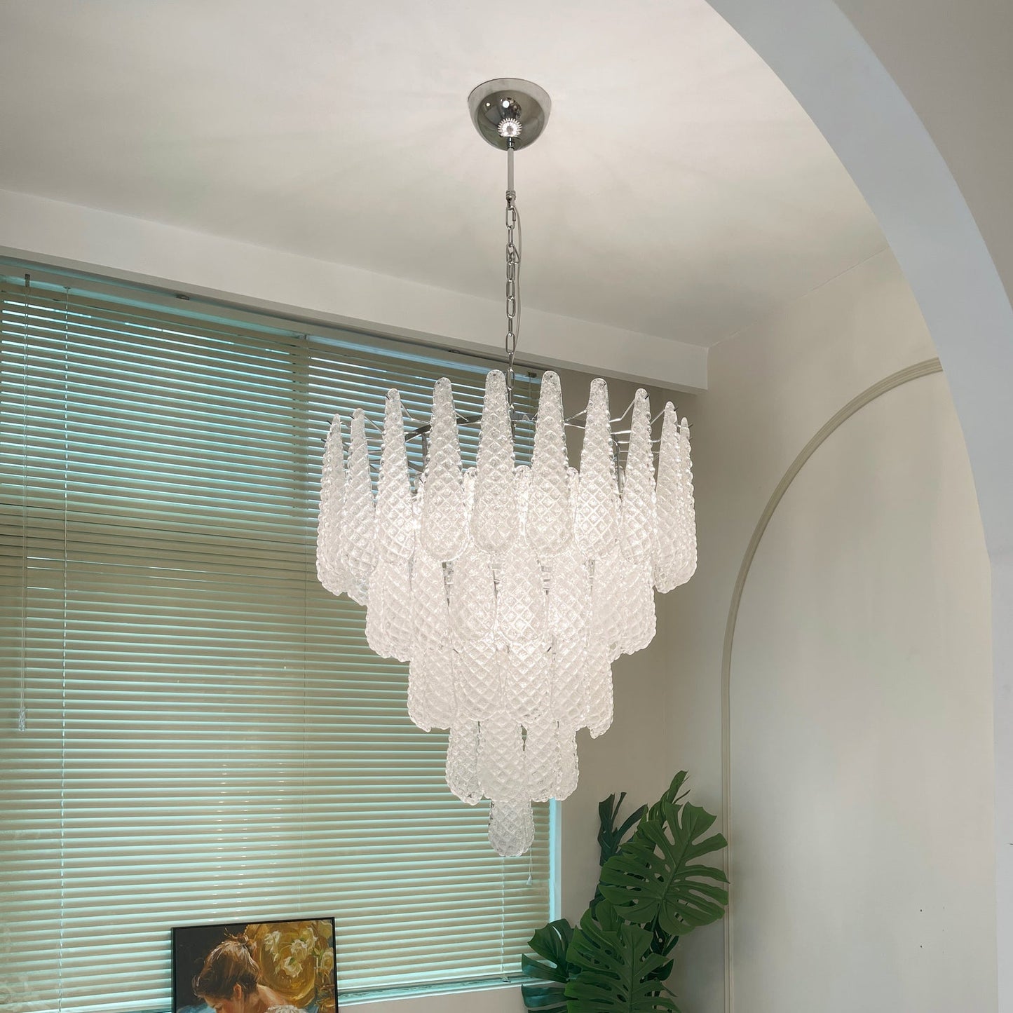 Modern Murano Glass Dewdrop Chandelier - CasaraHouse