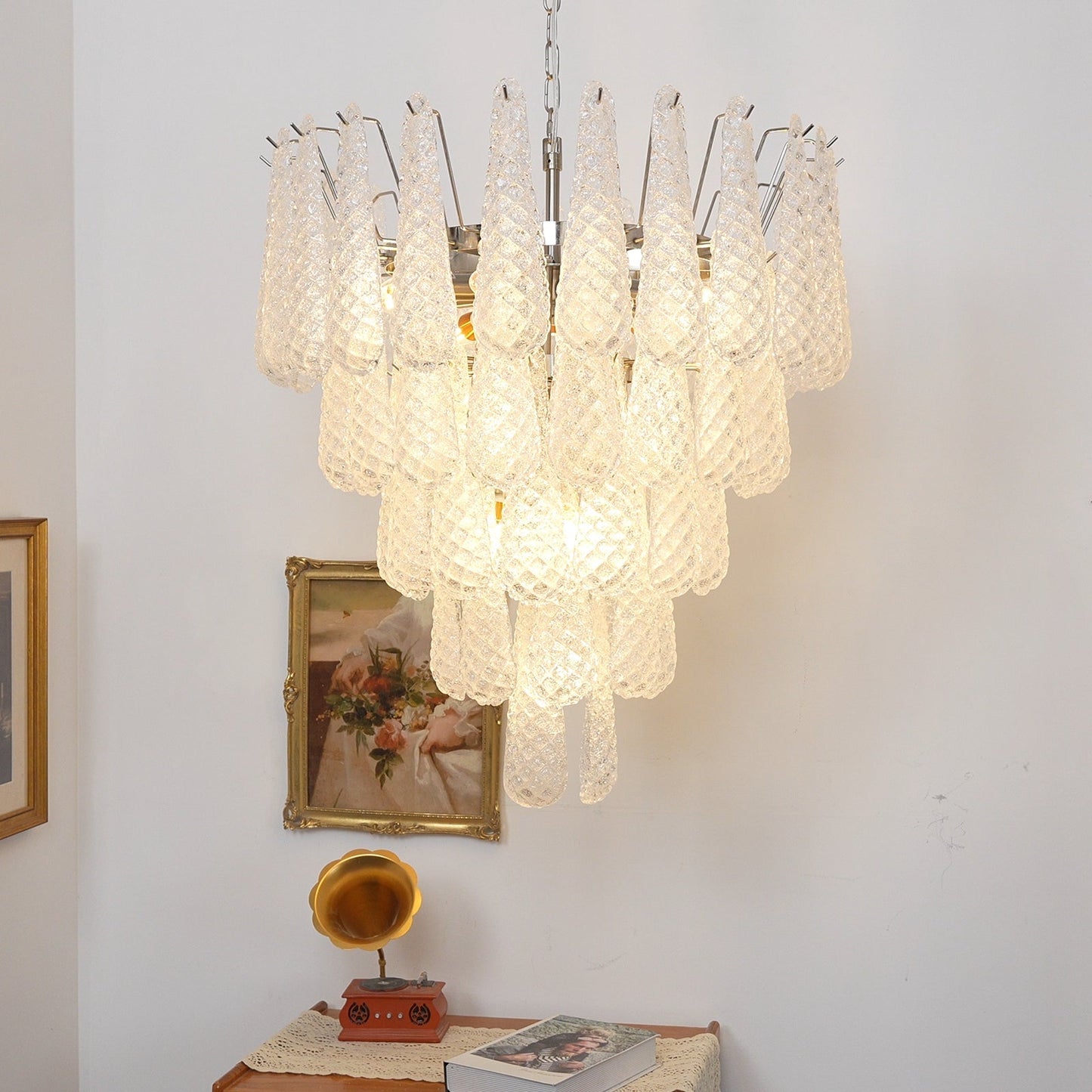 Modern Murano Glass Dewdrop Chandelier - CasaraHouse