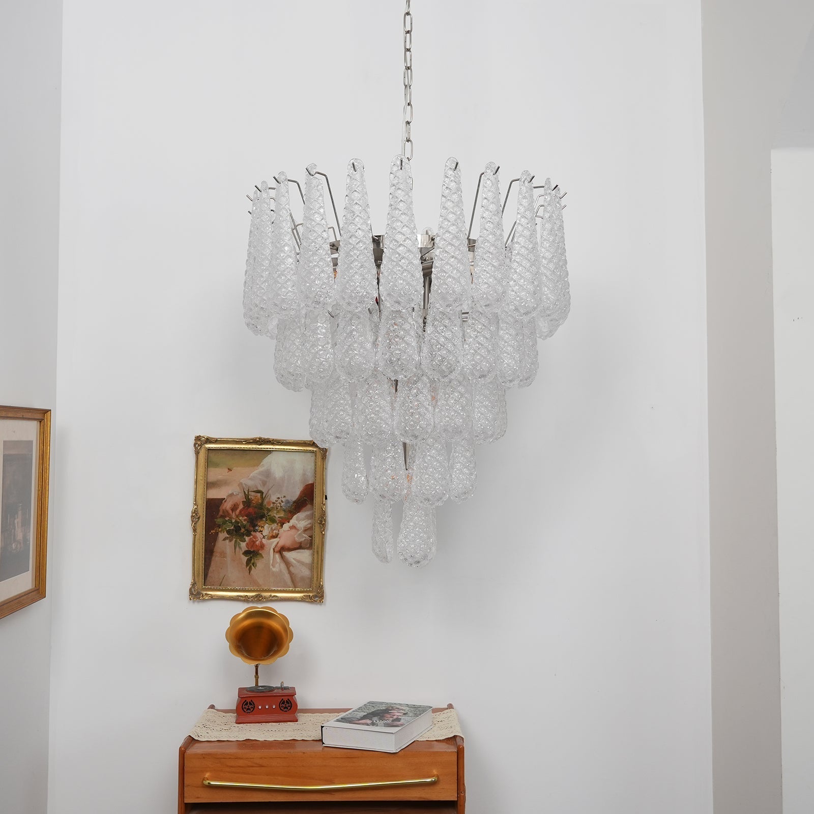 Modern Murano Glass Dewdrop Chandelier - CasaraHouse