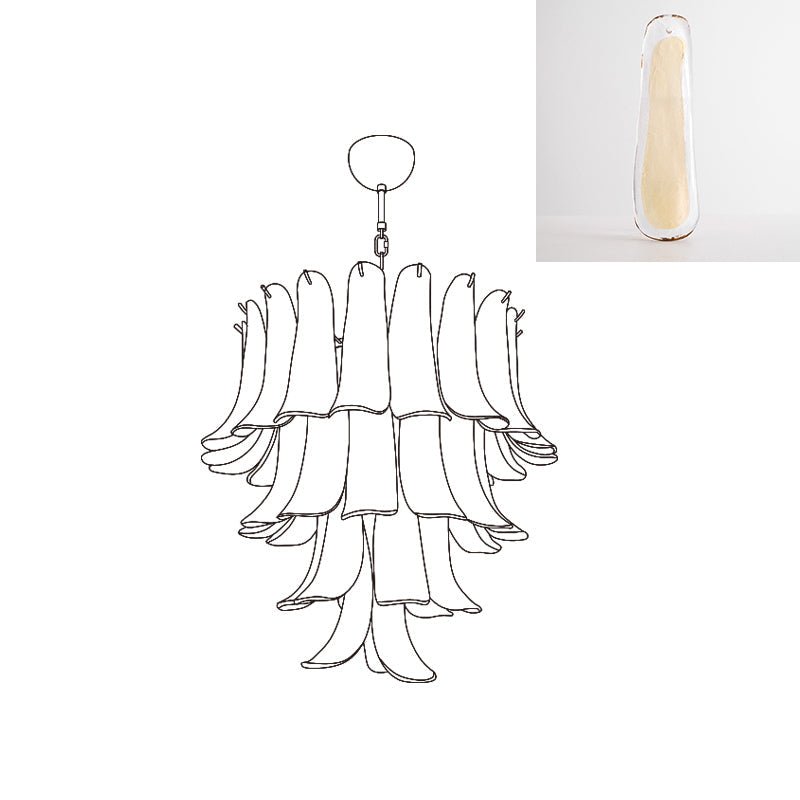 Murano Glass Petals Chandelier
