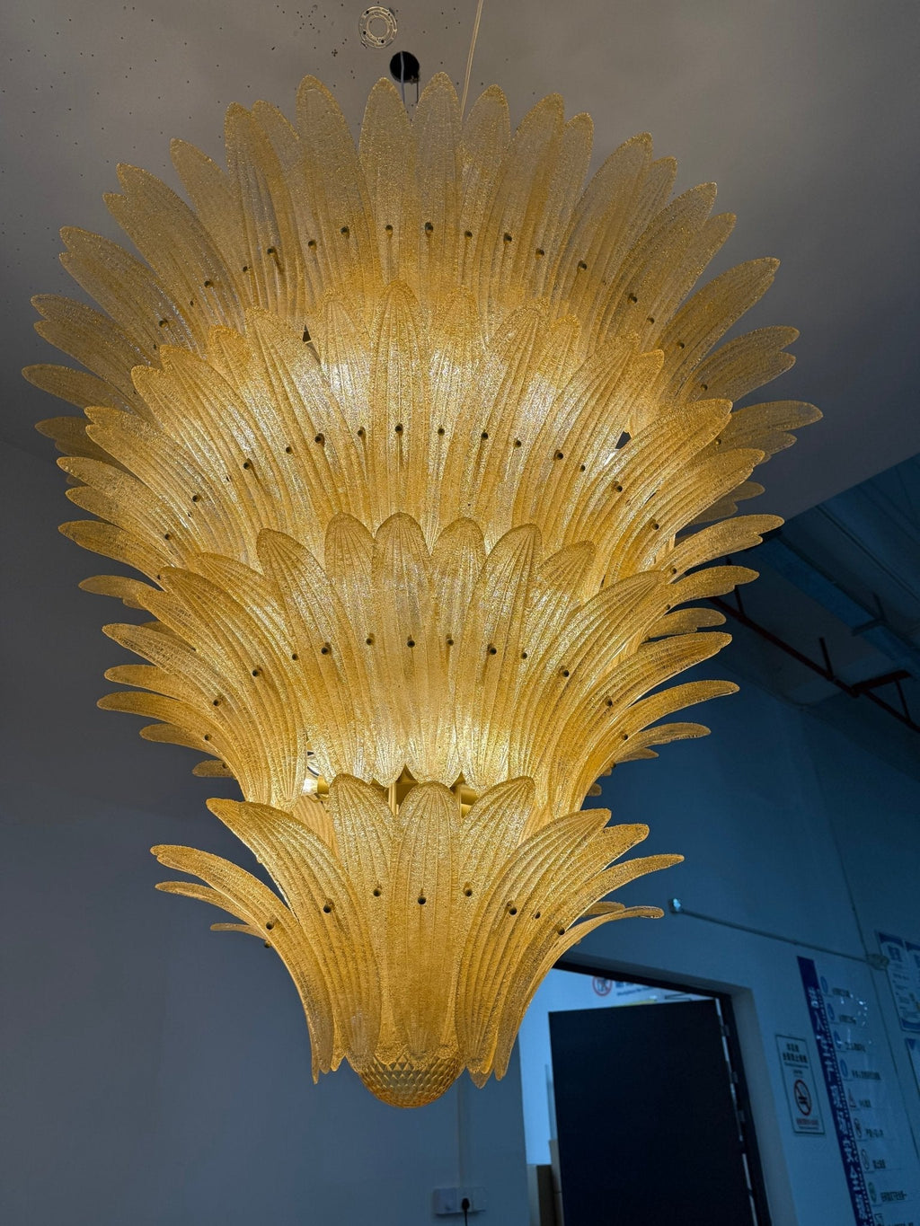 Murano Glass Palmette Chandelier
