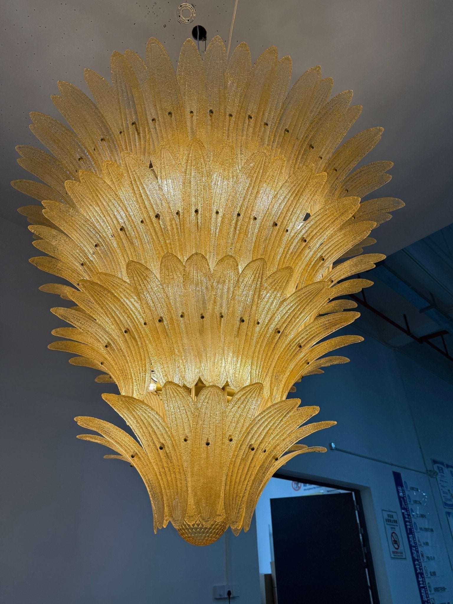 Murano Glass Palmette Chandelier
