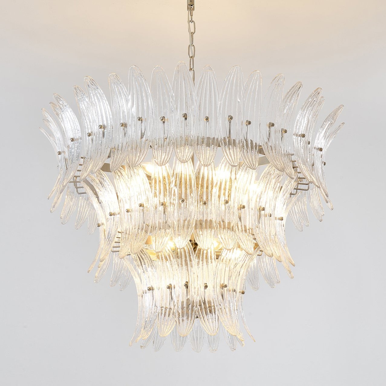 Murano Glass Palmette Chandelier