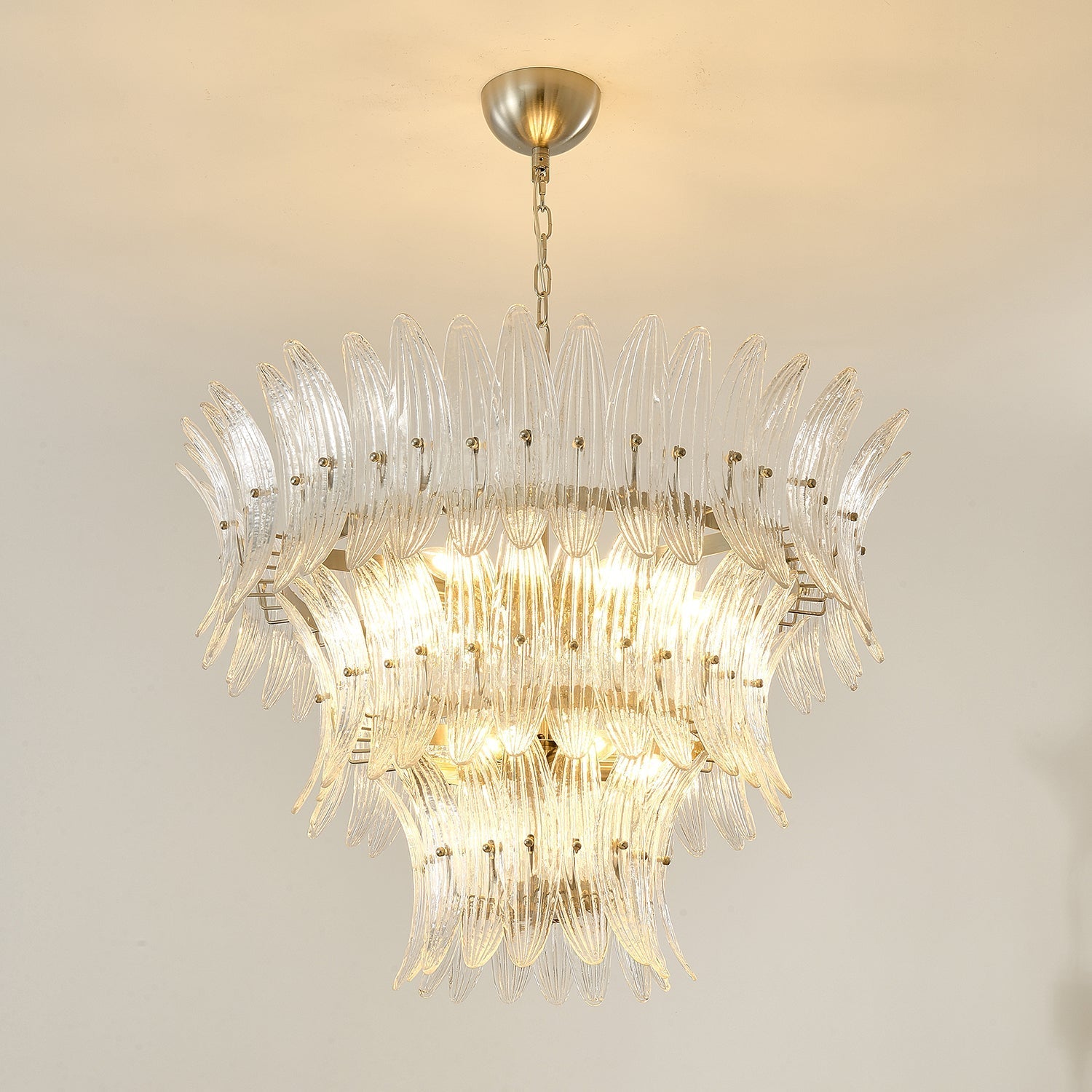 Murano Glass Palmette Chandelier