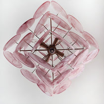 Murano Glass Pink Disks Chandelier