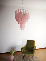 Modern Murano Pink Glass Dewdrop Chandelier - CasaraHouse