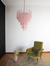 Modern Murano Pink Glass Dewdrop Chandelier - CasaraHouse