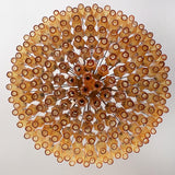 Designer Murano Rhombus Amber Glass Chandelier