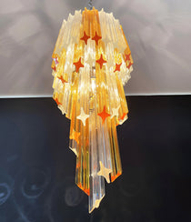 Murano Spiral Prism Glass Chandelier