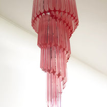 Murano Spiral Prism Glass Chandelier