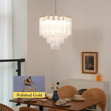 Murano Wave Glass Tube Chandelier