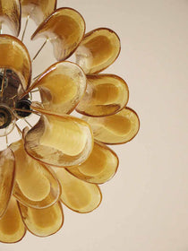 Murano Glass Chandelier – 26 petals – Amber