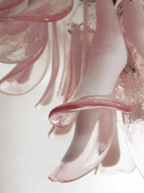 Murano Glass Chandelier – 26 petals – Pink