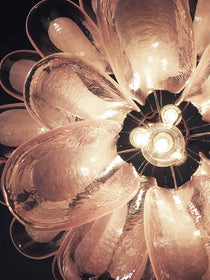 Murano Glass Chandelier – 26 petals – Pink
