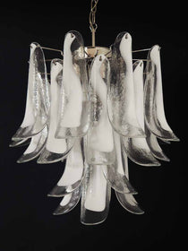 Murano Glass White Petals Chandelier