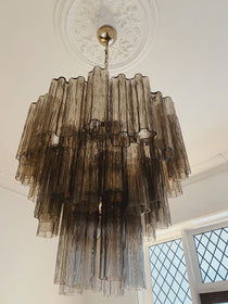 Murano Glass Chandelier – 48 tubes – Smoked