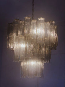 Murano Glass Chandelier – 48 tubes – Smoked
