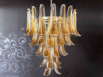Murano Glass Chandelier – 52 petals – Amber